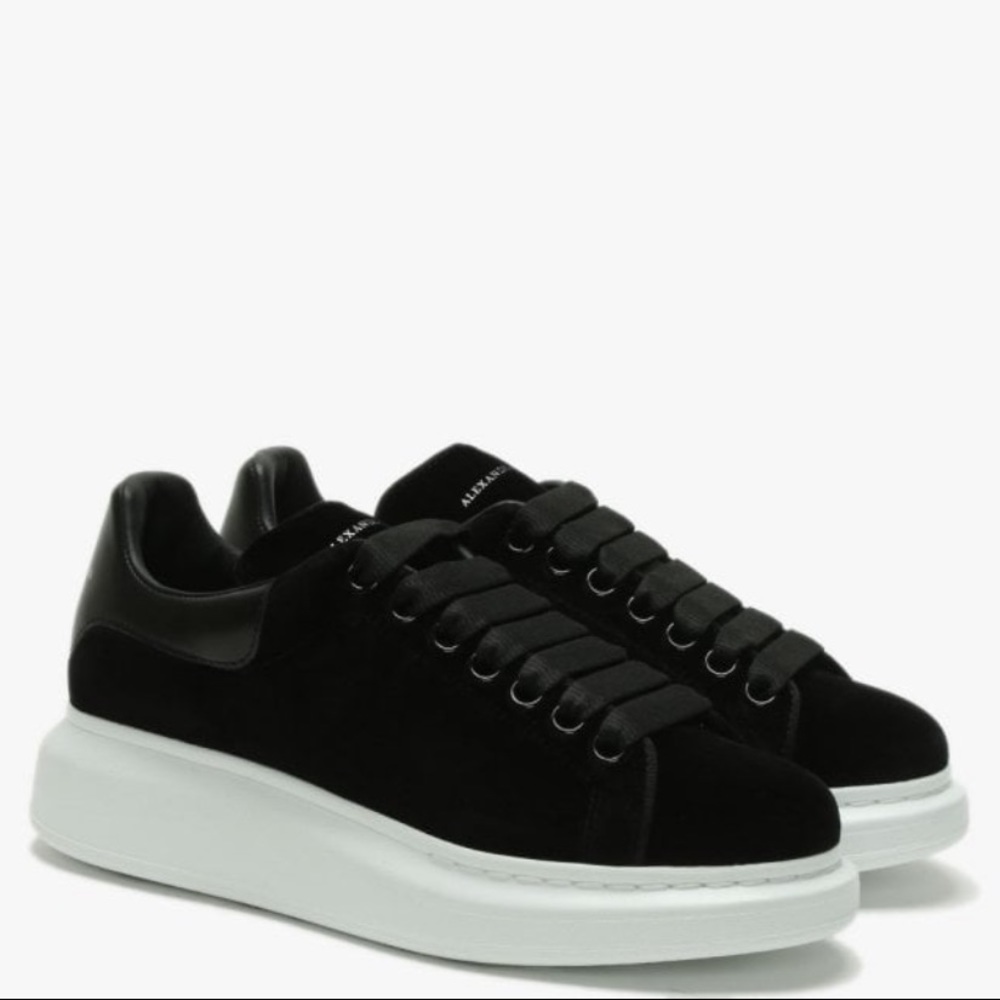 Alexander McQueen velvet Platform sneakers